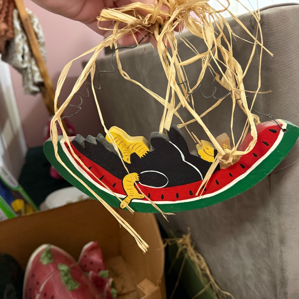 Watermelon and Crow Hanging Decoration